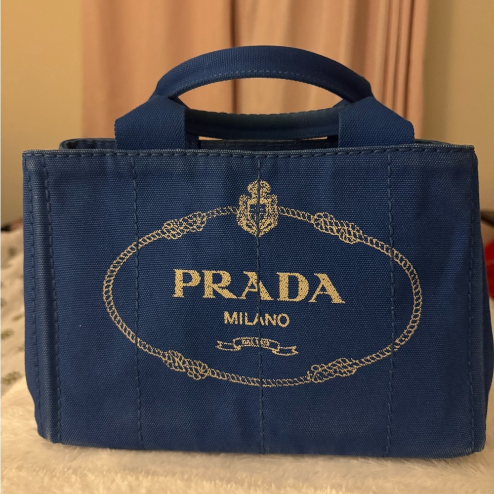 Prada Blue Tote Bag
